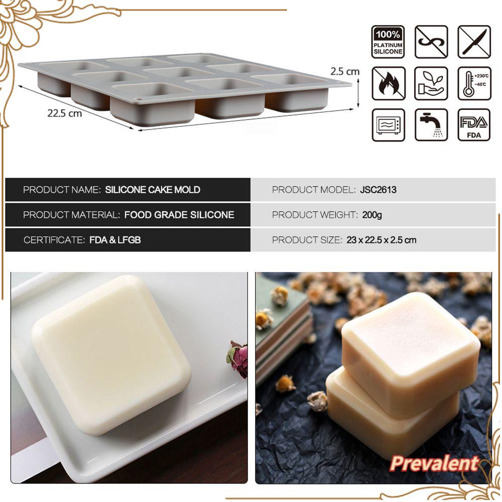 Preva Silikon Sabun Cetakan Membuat Perlengkapan Multi-Fungsi 3D 9rongga DIY Craft Handmade Soaps Supplies