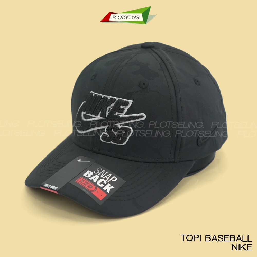 Topi Baseball Hitam NIKE Pria Wanita Dewasa Premium Grade Nike SB Edition Distro Cap Branded Unisex