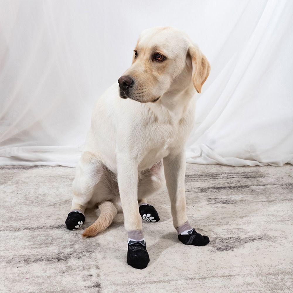 Solighter Sepatu Anjing Kucing Kaus Kaki Anjing Rajut Anti Slip Perlengkapan Anjing Puppy Socks