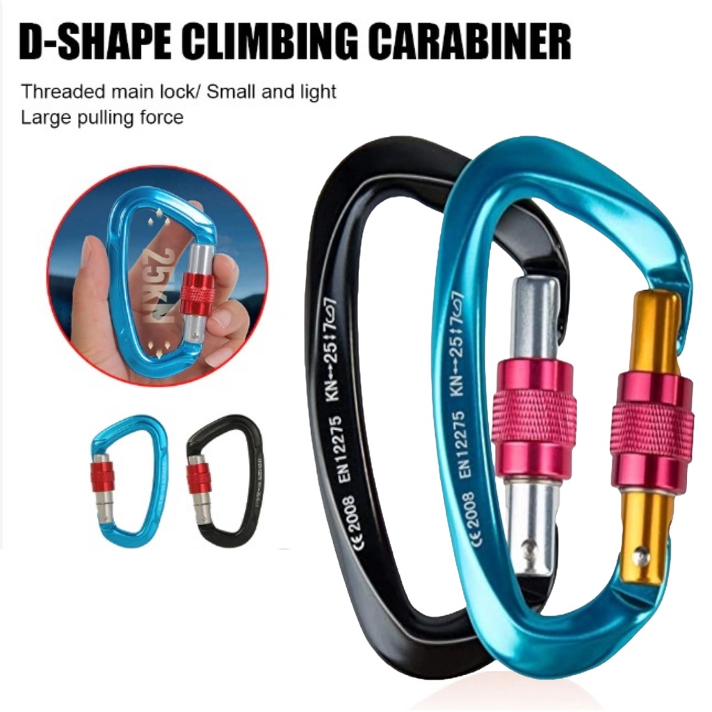 Booms Karabiner Aluminium Professional Heavy Duty Locking Carabiner 1 pcs - CE0321