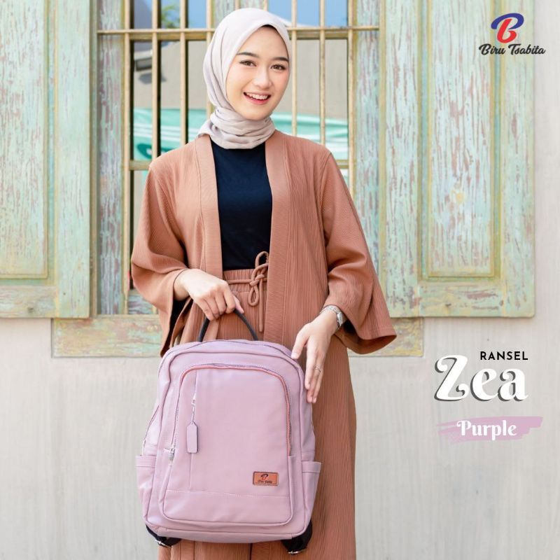 RANSEL ZEA BY BIRU TSABITA BAHAN CHOCOLY ANTI AIR WATERPROOF PREMIUM UKURAN JUMBO MUAT LAPTOP