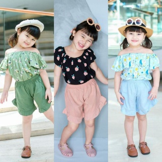 PROMO 7.7 Setelan Pendek Fashion Girl Amora Smilee 1-5 Tahun