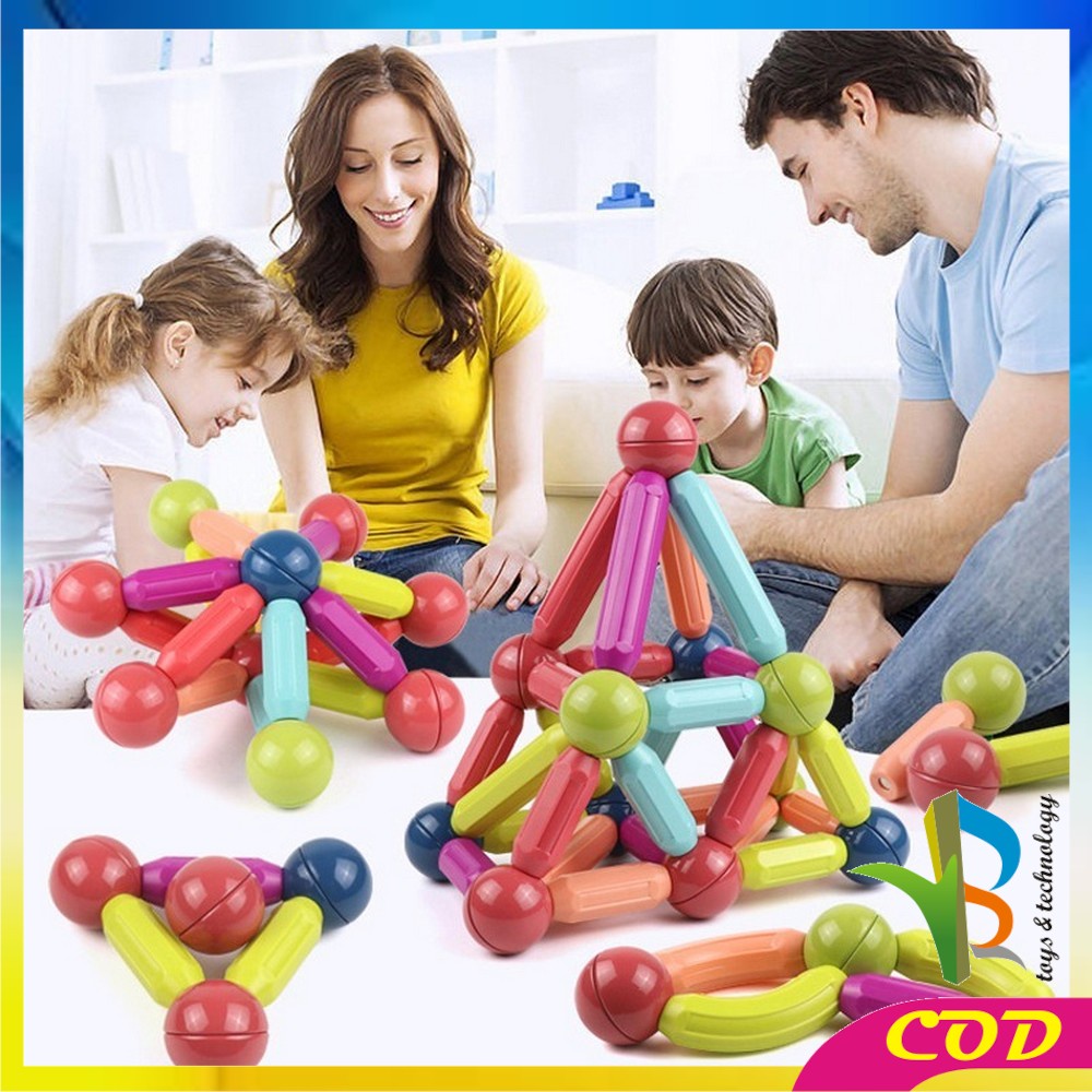 RB-M211 Mainan Kreatifitas Anak Magnetic Building Block Rods Mainan Magnetik Anak Magnetic Stick Toy / Magnetic Stick Building Blocks game