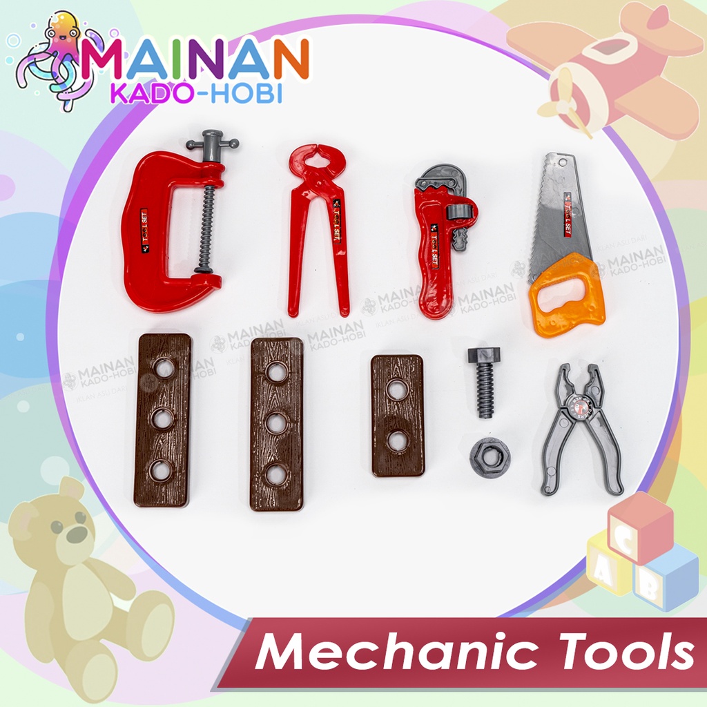 MAINAN ANAK MOTORIK MECHANIC TOOLS SET BOX ALAT KONSTRUKSI MEKANIK