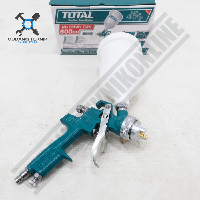 Air Spray Gun Tabung Kompresor Kapasitas 600 ml TAT10601 TOTAL / Alat Semprot Cat Spraygun Tabung Atas 600ml HVLP TAT 10601 TOTAL