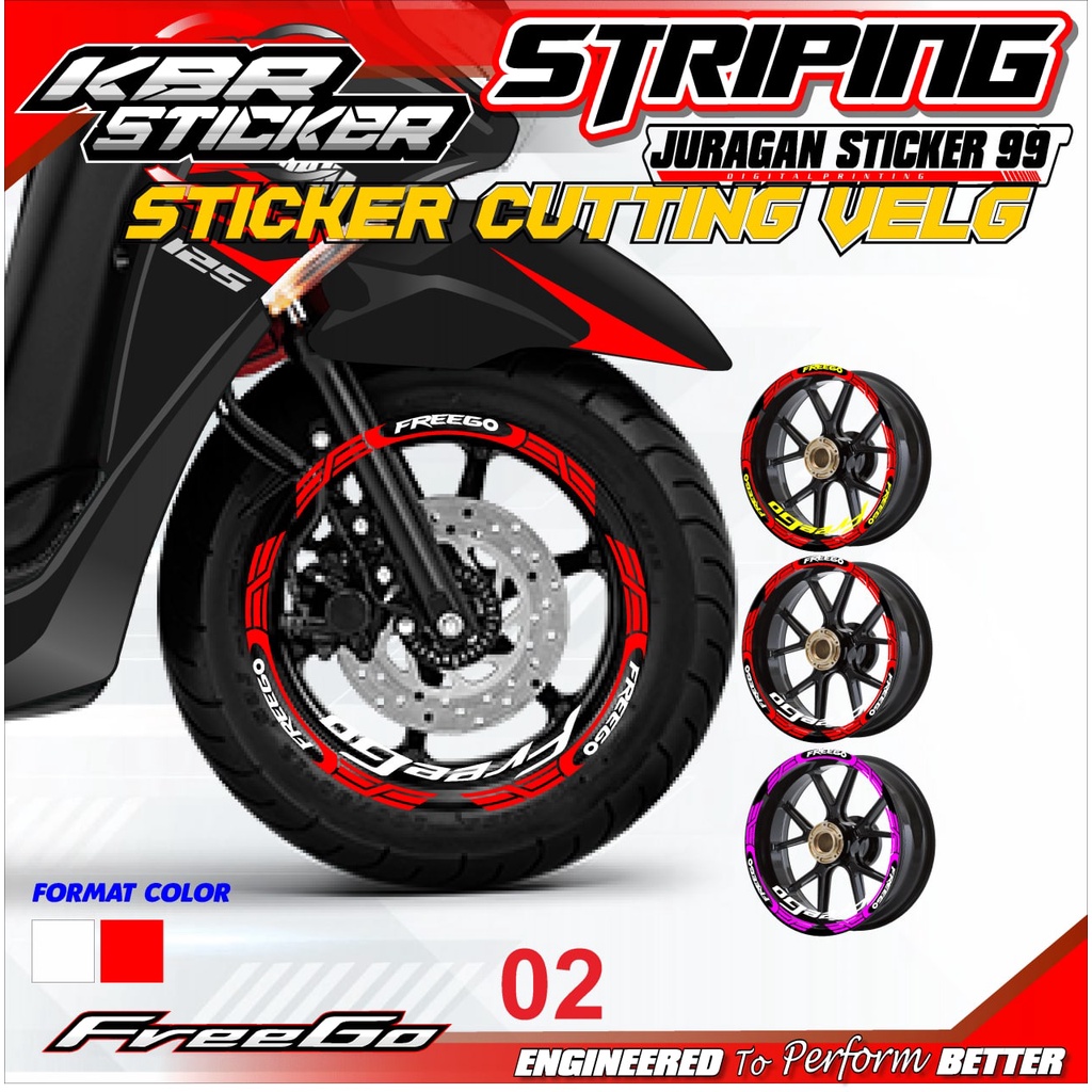 (COD) STICKER VELG FREEGO sticker motor variasi Racing terbaru STICKER VELG FREEGO design IP.STICKER