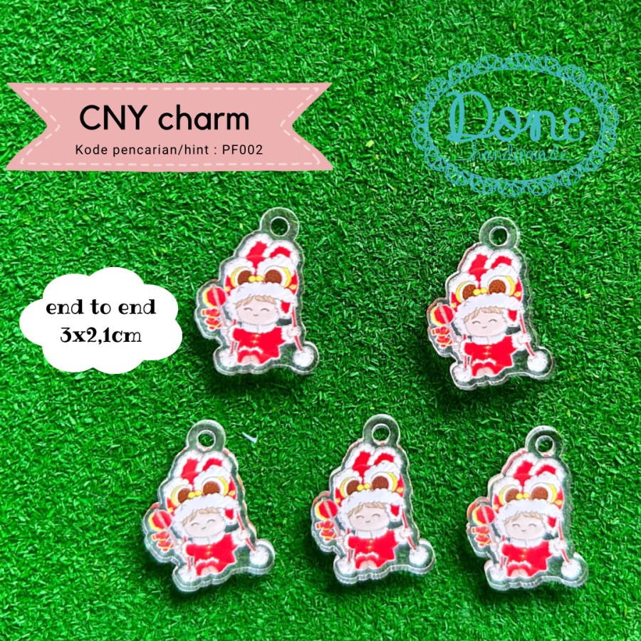 Done handymade charm chinese new year bandul charm imlek pf002