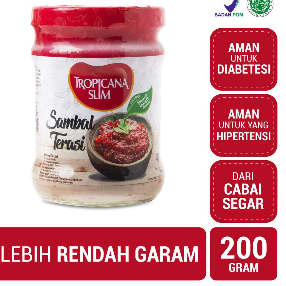 

❉Serba Murah↑ Tropicana Slim Sambal Terasi 200 gram - Bantu Dukung Hidup Sehat 100 ❉
