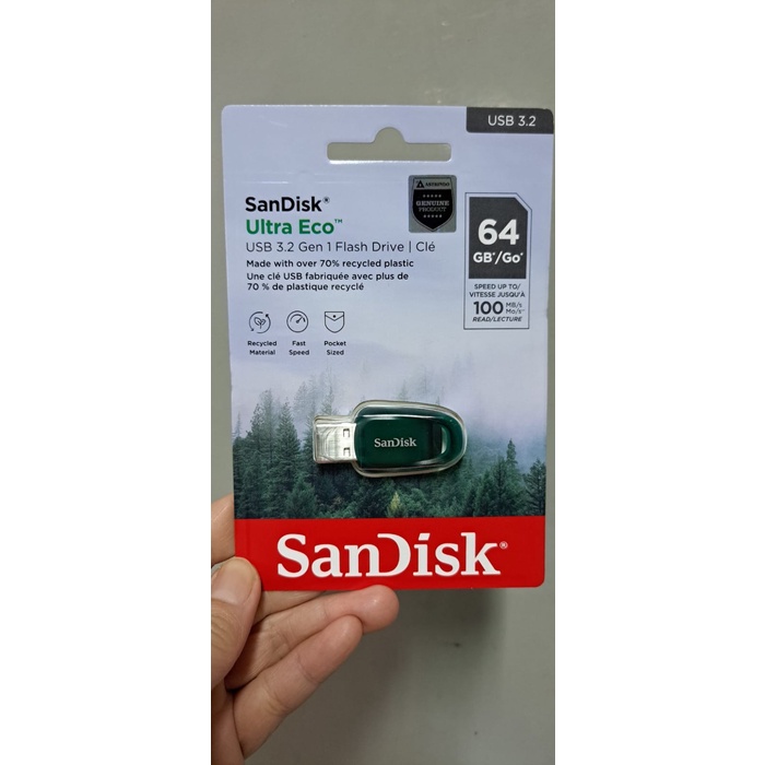 SANDISK Ultra ECO USB 3.2 Flashdisk 64GB 128GB 256GB 512GB Resmi