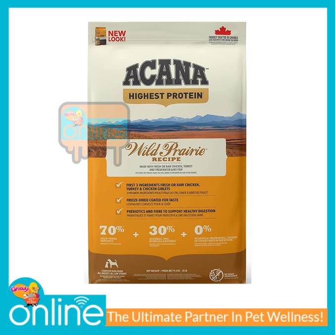 DOG FOOD ACANA WILD PRAIRIE 25LB FF9664EDW