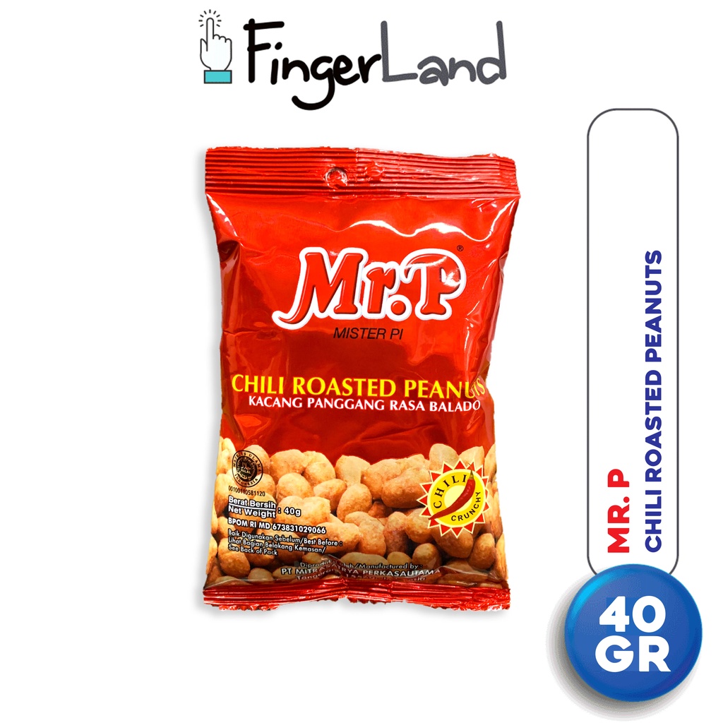 

MR.P Chili Roasted Peanuts 40 Gr Kacang Panggang Balado