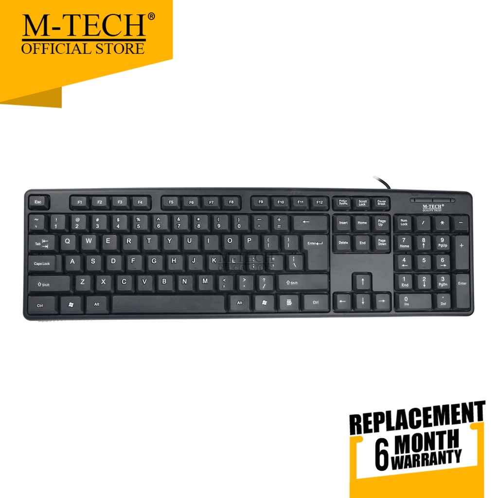 Paket Combo Keyboard dan Mouse USB Kabel Gratis Mousepad Bisa Smartphone M-Tech Original