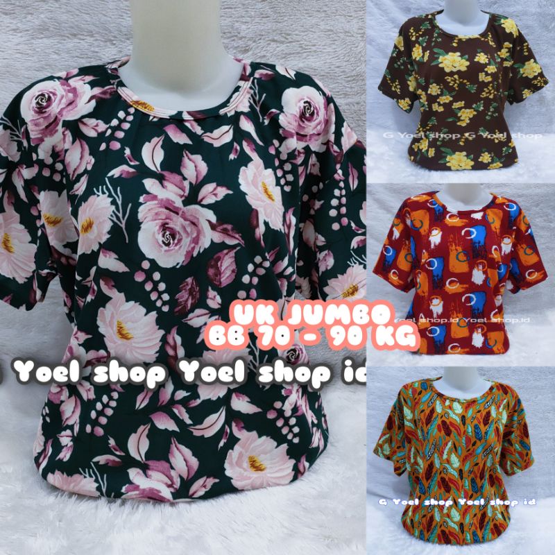 Baju Atasan Wanita Big Size  / Kaos Atsan Size Jumbo XXL