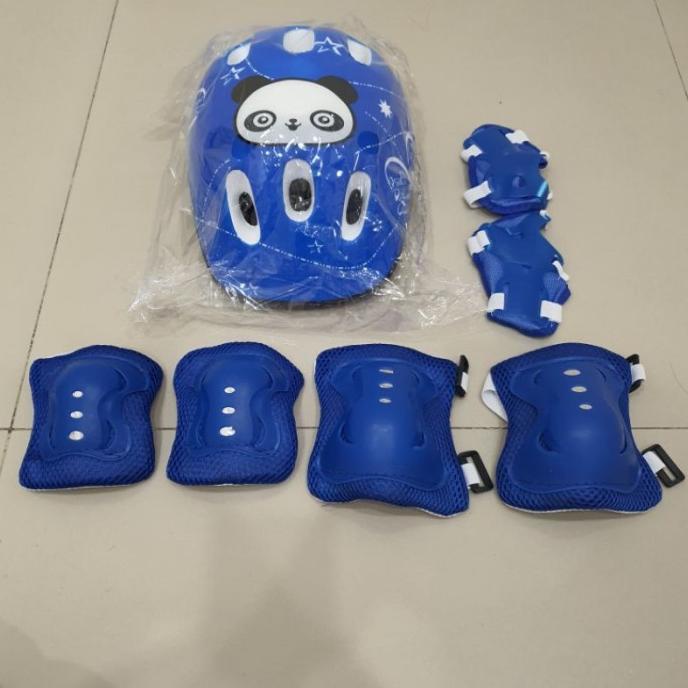 decker lutut / deker tangan / helm anak decker sepatu roda panda full