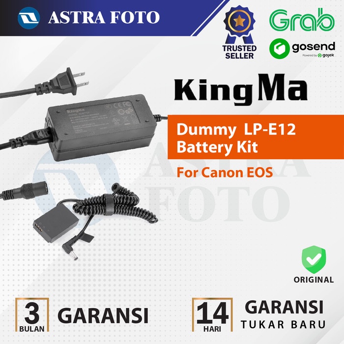 KINGMA DUMMY LP-E12 BATTERY KIT FOR CANON EOS - BATERAI DUMMY