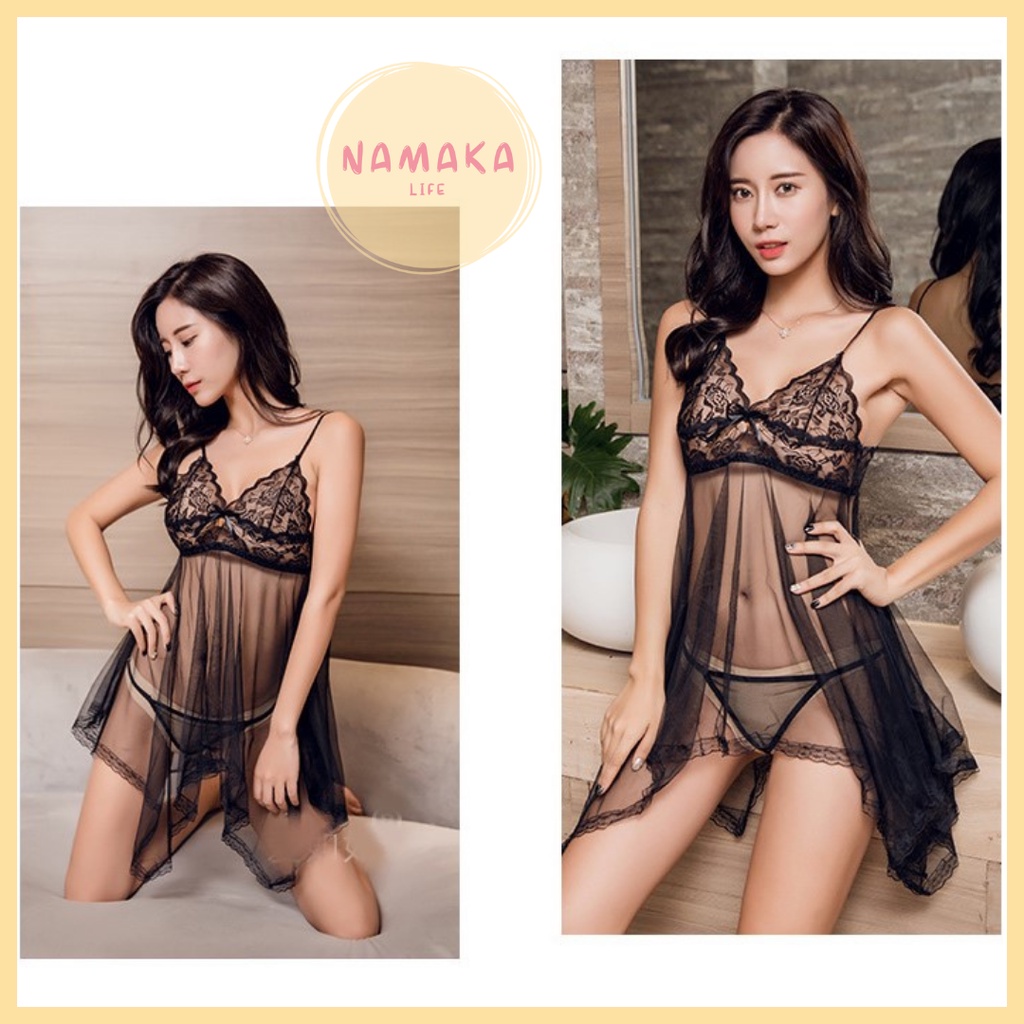 [NL] SLEEPWEAR BROKAT TRANSPARAN BAJU TIDUR LINGERIE SEXY LADY WOMAN CEWEK CWK DINAS CEWE REMAJA DEW