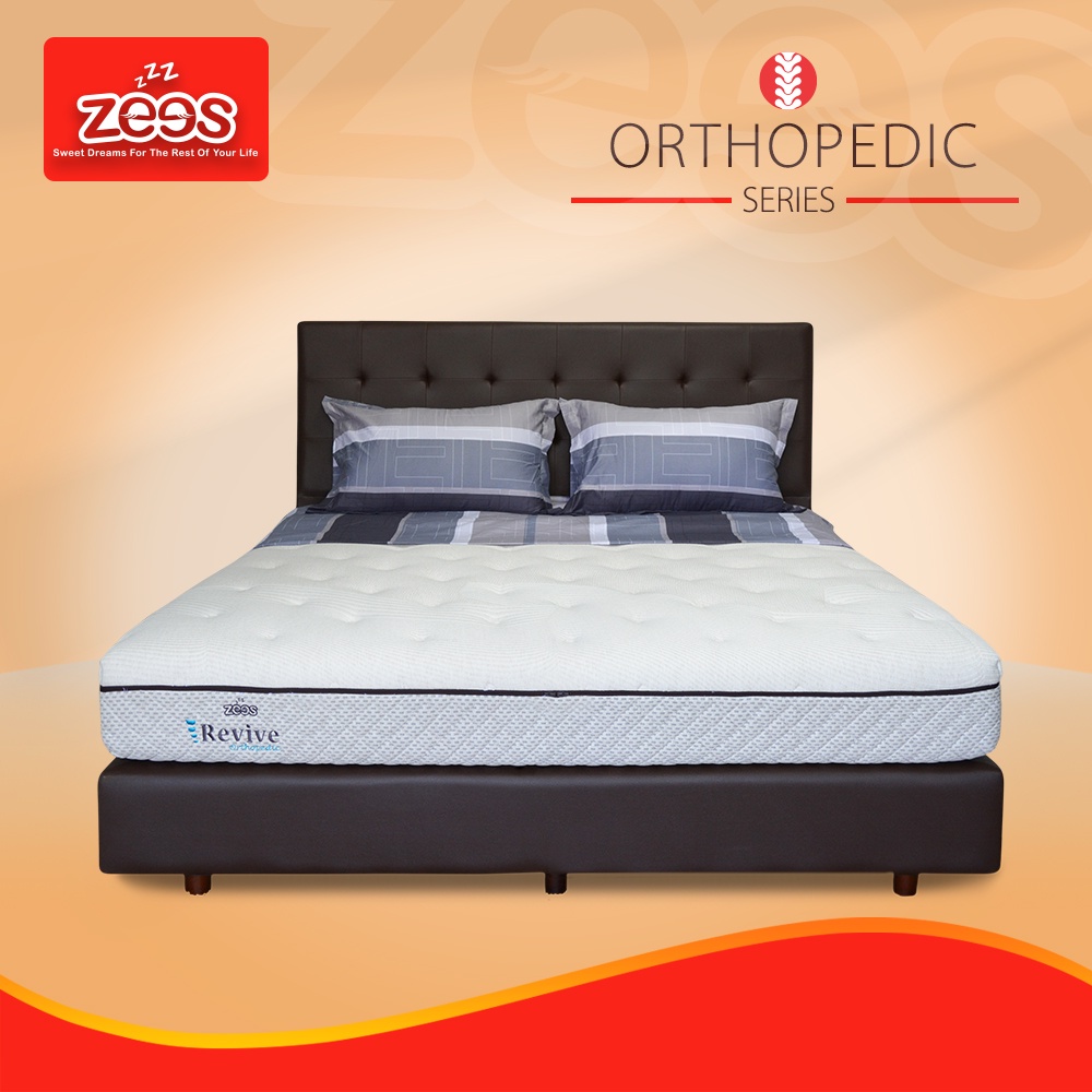Zees Spring Bed Kasur Revive off white Orthopedic - Bedset, Spring bed dan Divan