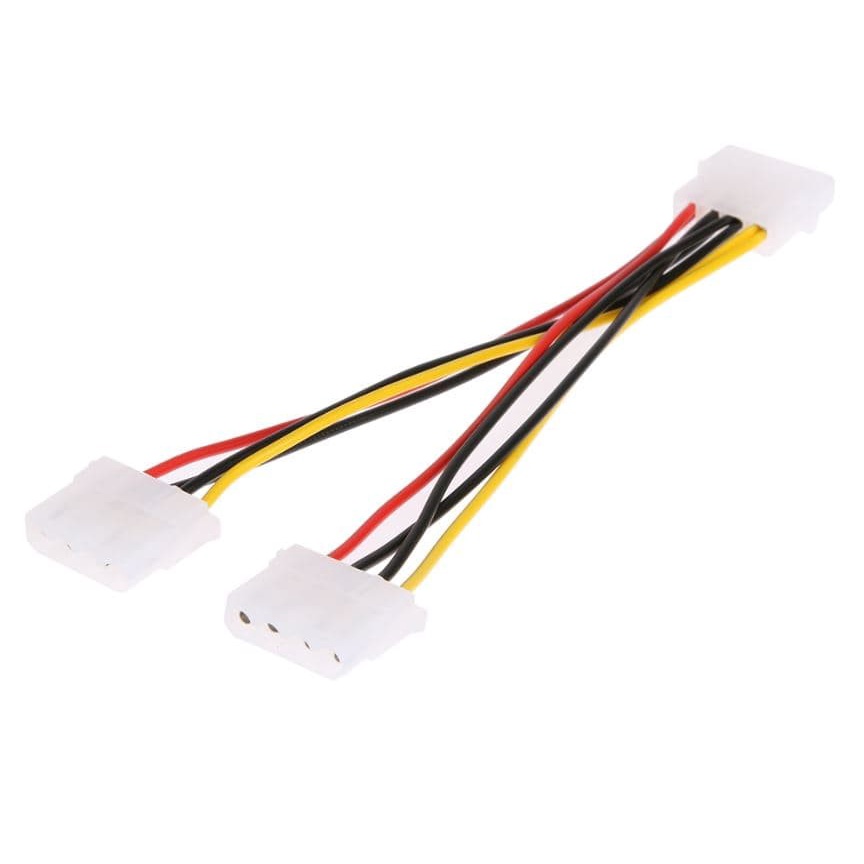 (UMU SUPPLIER) KABEL SPLITTER POWER MOLEX 4PIN MALE TO DUAL 2 MOLEX 4PIN FEMALE EXTENSION