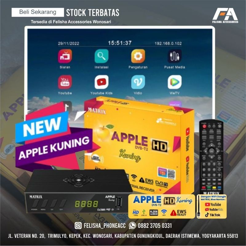 STB MATRIX KUNING | SET TOP BOX MATRIX KUNING ORIGINAL