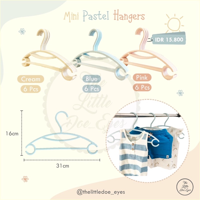 Mini Pastel Hangers - Gantungan Baju Anak