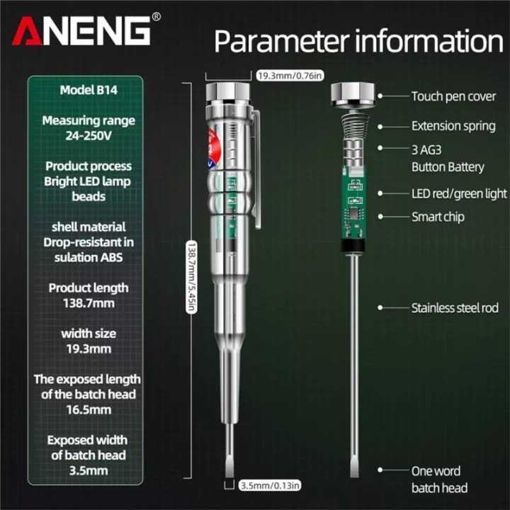 ANENG Obeng Tespen Tester Pen with Indicator LED - B14 ( Mughnii )