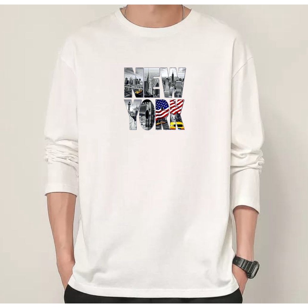 BAJU PRIA LENGAN PANJANG-KAOS PRIA TERBARU-BAJU PRIA UKURAN M,L,XL,XXL-KAOS POLOS TRANDY