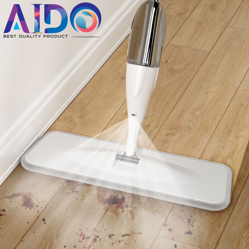 ALAT PEL PRAKTIS TINGGAL SEMPROT SAPU SPRAY Water Spray Mop Alat Sapu Pel Lantai Semprot Otomatis Washable Microfiber AIDO