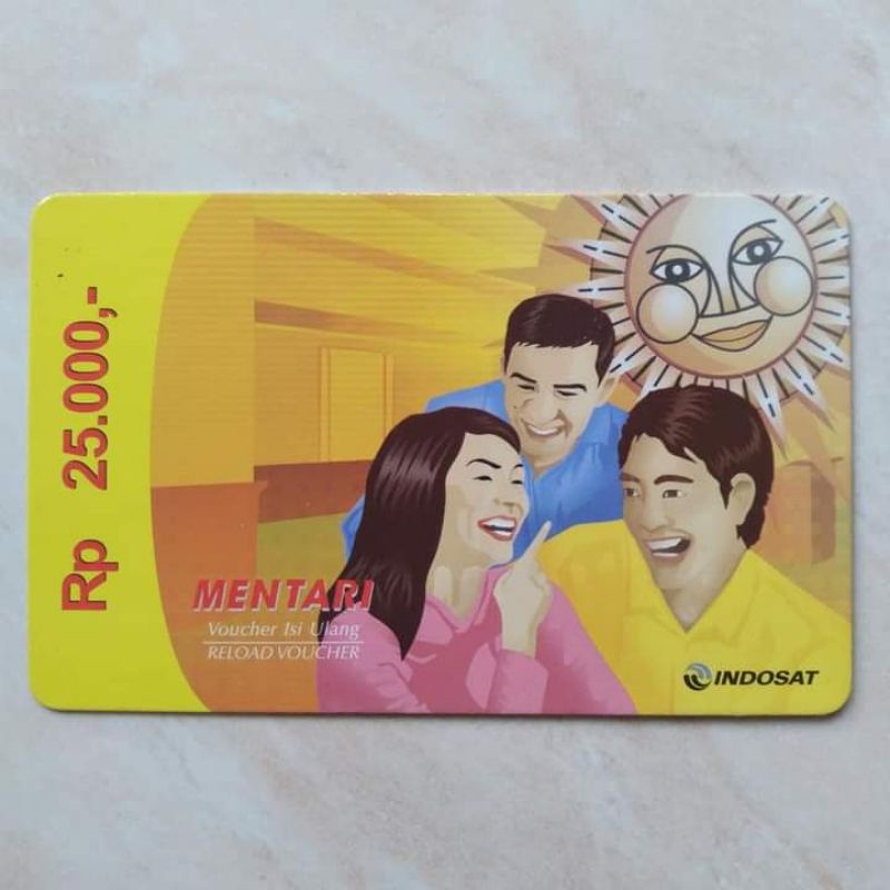 Koleksi Kartu Voucher Telp Mentari Jadul BEKAS 2005 - F