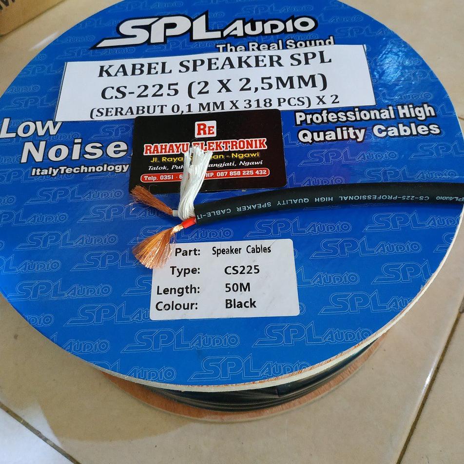 Dijamin Awet KABEL SPL AUDIO CS-225 / 2 X 2,5 (METERAN)