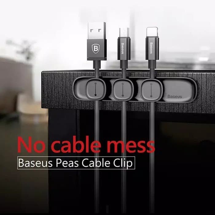 

Baseus Cable Organizer Magnetic Clip Peas Cable Clip Kable Organiser #Original