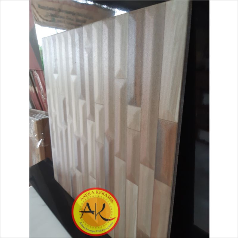 Keramik Lantai Teras Garasi Dinding Kasar Matt Motif Batu Alam Timbul 40x40 Nexus Beige