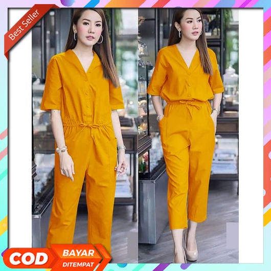 Jumpsuit Wanita Korean Style Pendek Jeans Terbaru 2022 Overall Remaja Viral Tik Tok Ibu Hamil Baju K