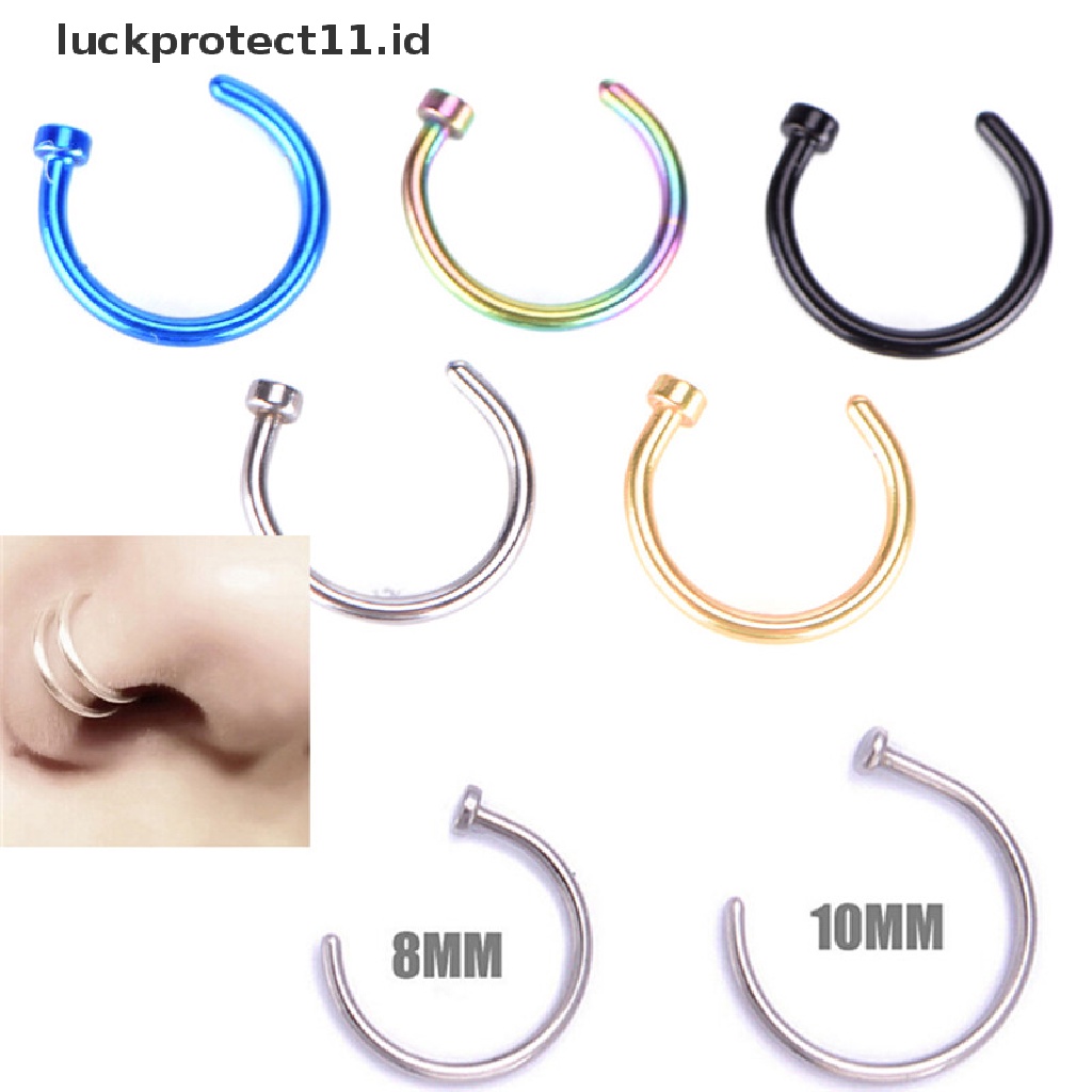 /Fashion Panas// Fashion// Kecil Tipis Surgical Steel Cincin Hidung Terbuka Hoop Stud Perhiasan Tubuh Fashion 1pc Cincin Hidung Tulang Stud Tulang Perhiasan Tubuh Bahan Stainless Steel Hidung Terbuka Baja Bedah Tipis Kecil