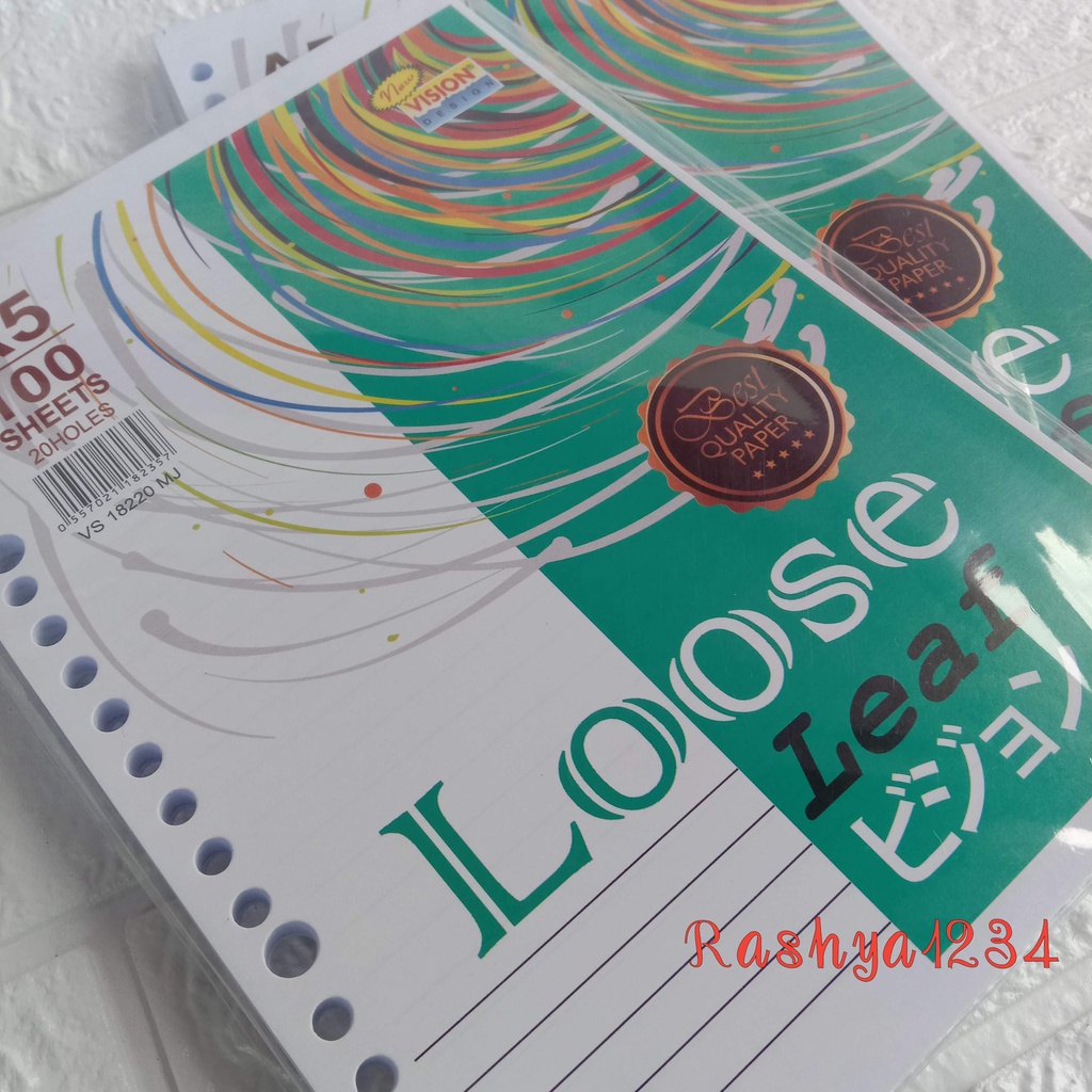 

Vision Kertas Isi Loose Leaf Binder A5 Isi 100 Sheet 20 Lubang Murah