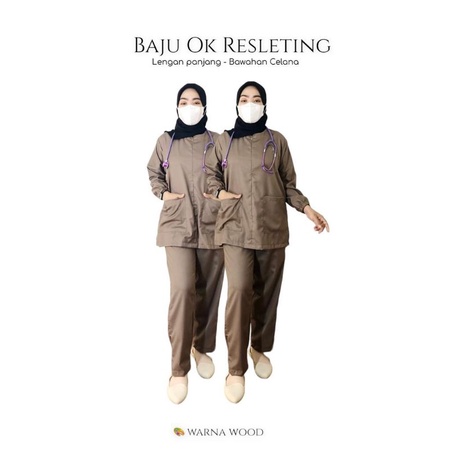 Baju Ok Resleting Toyobo// Baju jaga resleting// Baju perawat resleting//