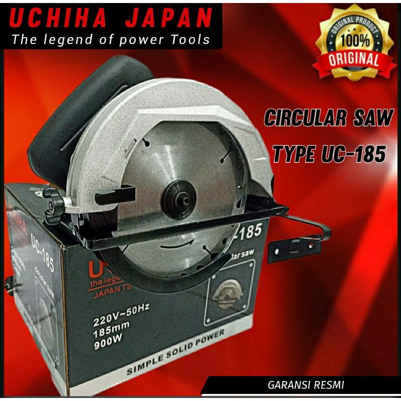Mesin Circular Saw Circle Gergaji Kayu Merk Uchiha Type UC-185 7inc Original