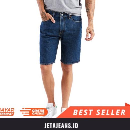 Rekomendasi Celana Pendek Jeans  Pria Warna Biru Bahan Denim Premium Original