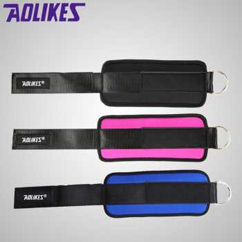 [1 Pcs] Ankle Strap Kaki Support Fitness Gym Olahraga Adjustable D-Ring Pull Premium / Alat Latihan Kaki Gym Fitness / Tali Pergelangan Penarik Latihan Kaki Pemberat Penyangga Angkat Beban Fitness Jim Latihan Kebugaran / Strap D Ring Penyangga Kaki Kuat