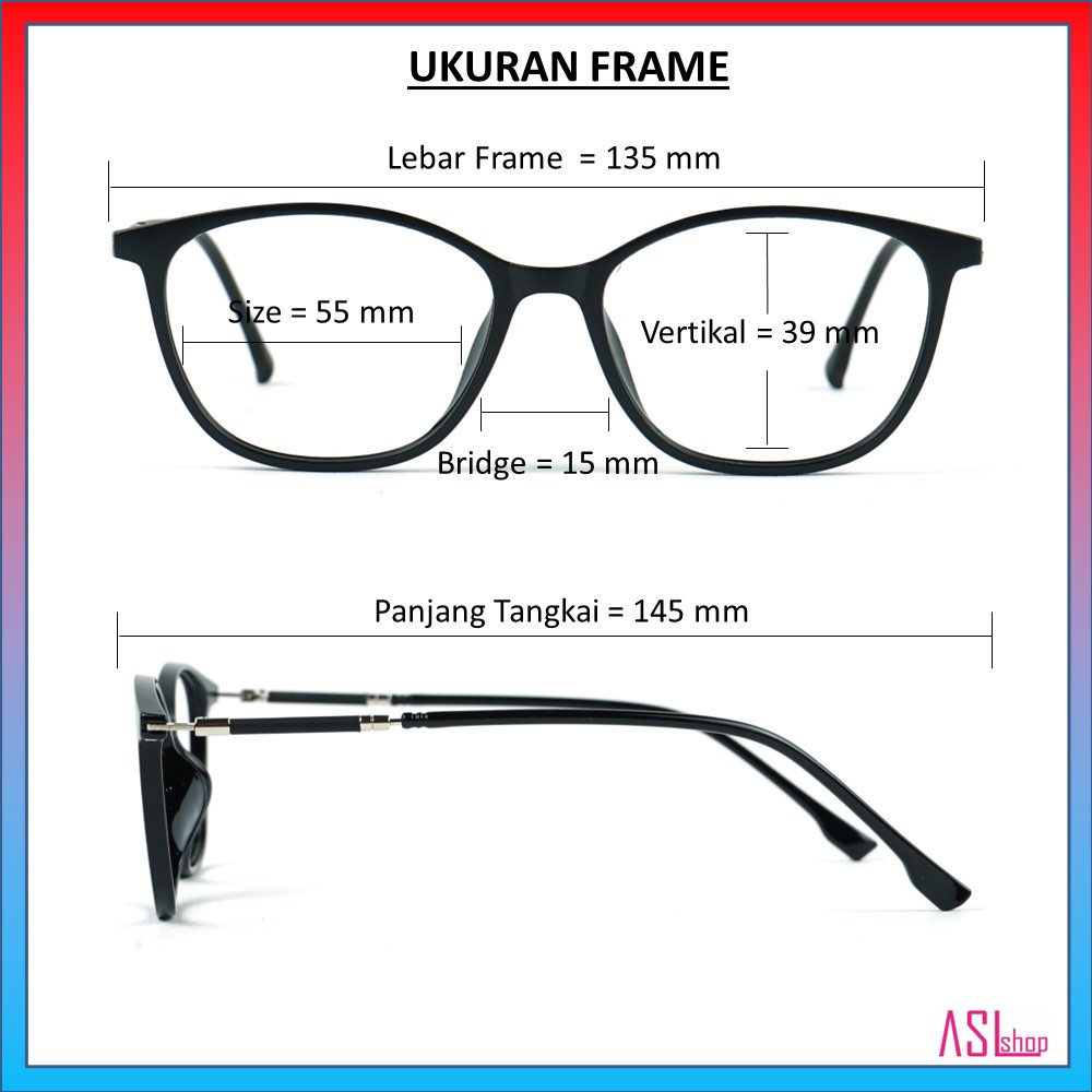 FRAME KACAMATA MINUS TR 8150 (RINGAN DAN FLEKSIBEL)