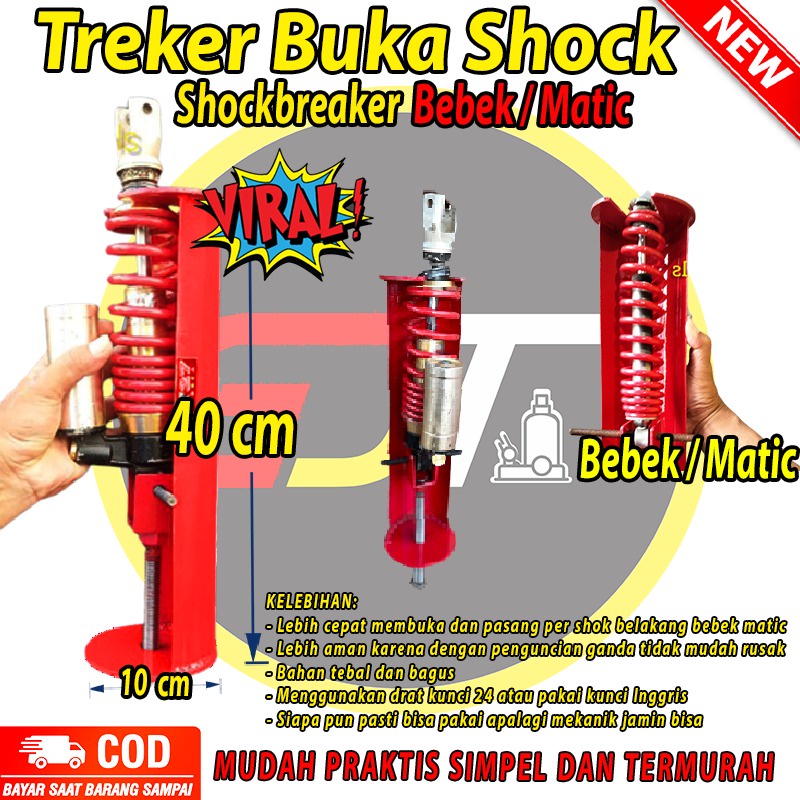 Alat Buka per shockbreaker - Treker peer shock belakang motor