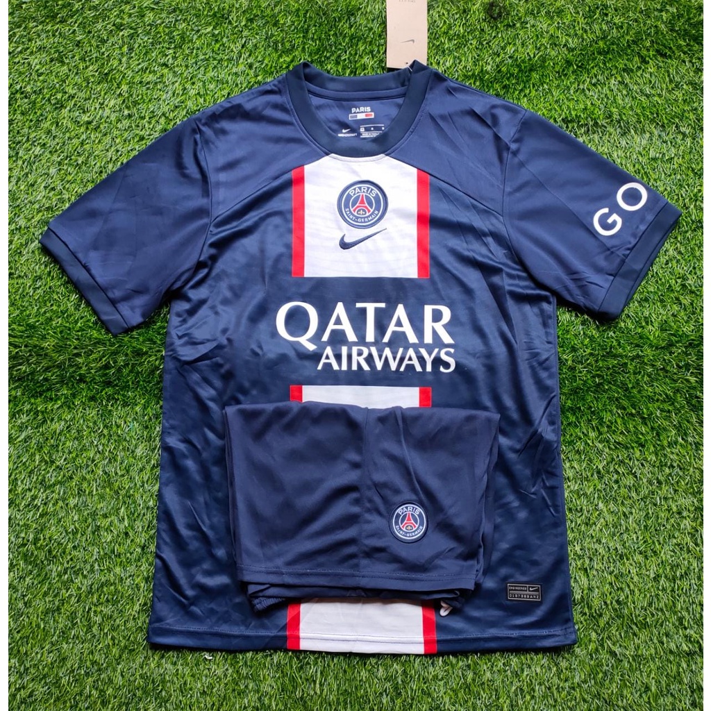 SETELAN JERSEY BOLA + CELANA PSG PARIS SAINT GERMAIN HOME GRADE ORI IMPORT PREMIUM TOP QUALITY 2022 