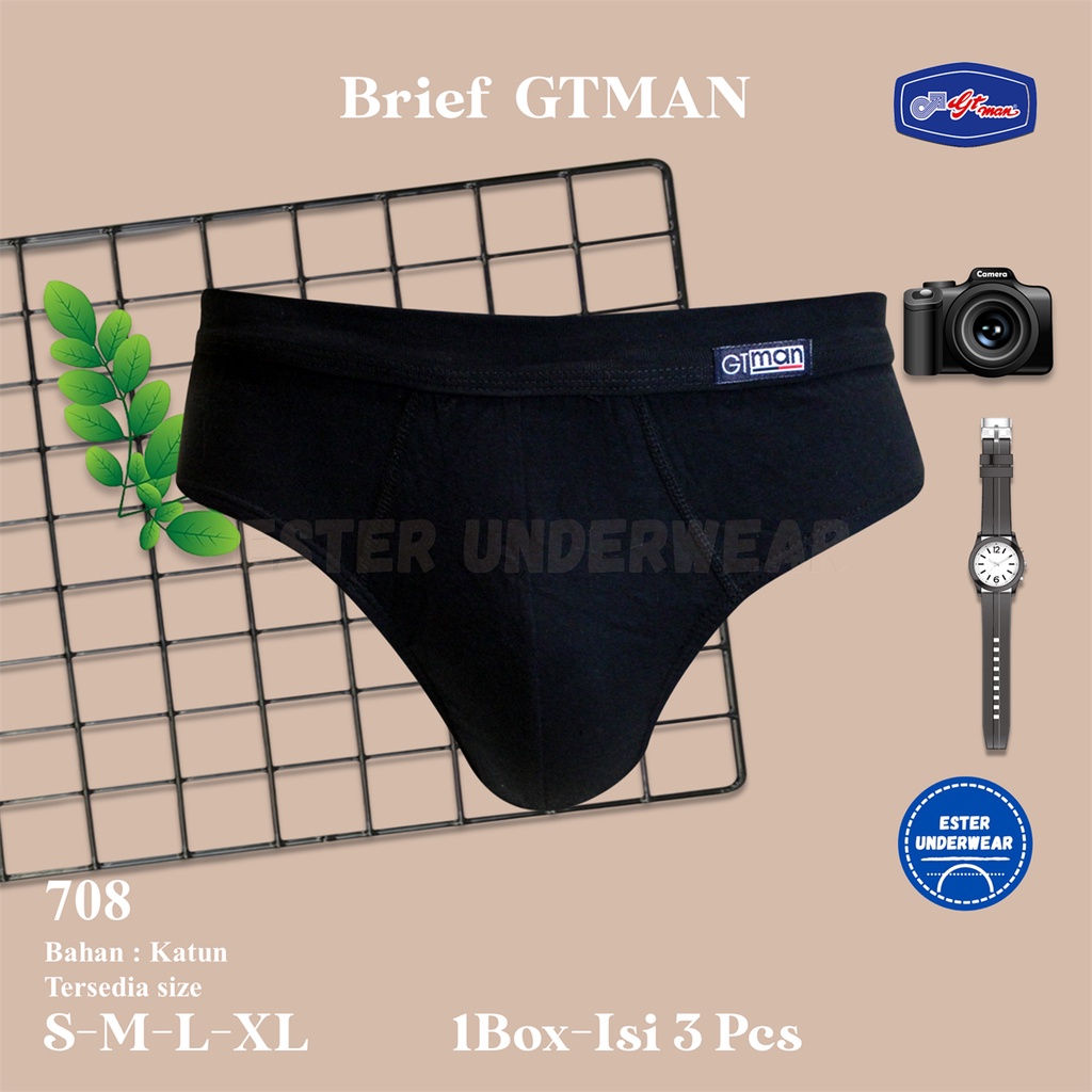 Celana GTMAN Mini Spandex GT 708B Bahan Katun Isi 3 Pcs