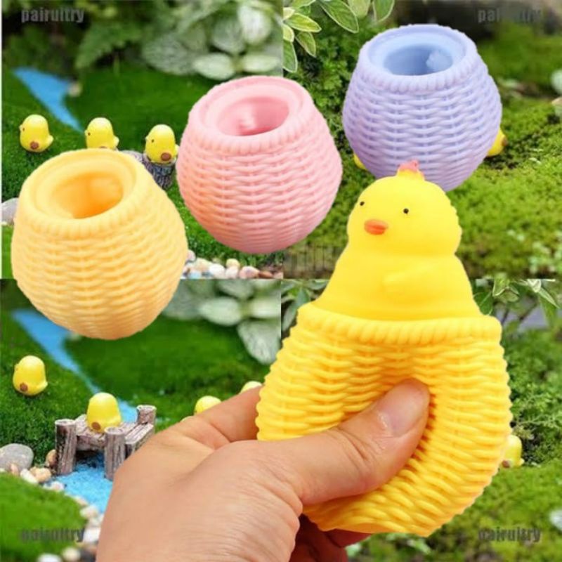 Mainan squishy ayam pencet lentur dan kenyal / pop it ayam pencet murah