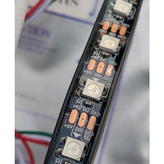 GROSIR 10ROLLS LED WS2812B 5V PCB HITAM