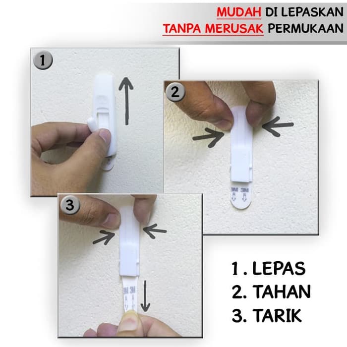 Ktmstore Gantungan Serba Guna 3M Kecil Large Hook 17003 Command