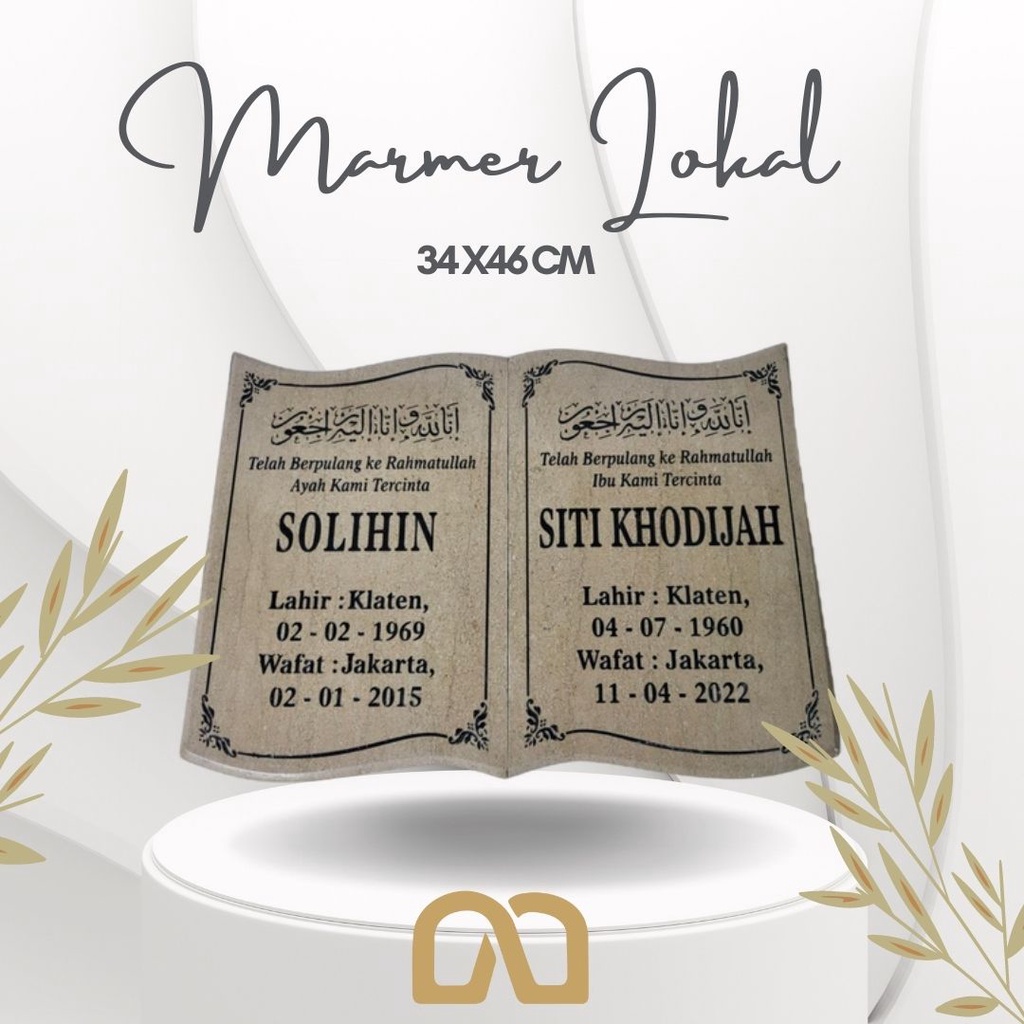 NISAN LEMPENGAN BUKU MARMER LOKAL