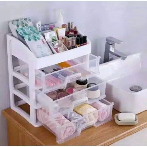 RAK KOSMETIK 3 TINGKAT RAK KOSMETIK SERBAGUNA LACI SERBAGUNA TEMPAT KOSMETIK