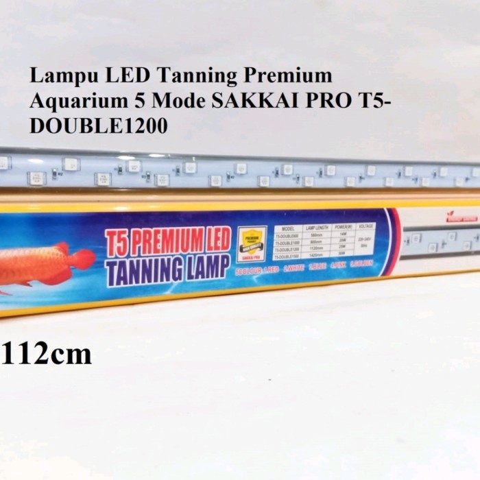 Lampu Tanning Double T5 1200 LED Aquarium 5 Mode Warna SAKKAI PRO