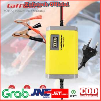 Taffware Charger Aki Portable Motorcycle Car Battery Charger 6A 12V - OMRS1BYL