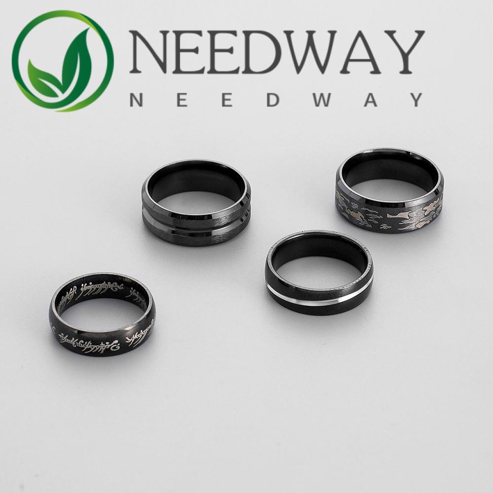 Needway  Man Cincin Yang Dapat Diputar Keren Retro Hiphop Fashion Perhiasan Fashion Tampan Unik